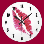 Real lipsstick kiss wall clocks