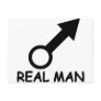 real man sign post cards