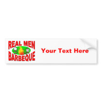 Real Men Barbeque. Funny Design for The BBQ King. Bumper Stickers