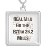 Real Men Go The Extra 26.2 Miles Sterling Silver N Necklaces
