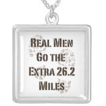 Real Men Go The Extra 26.2 Miles Sterling Silver N Necklaces