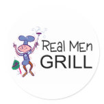 Real Men Grill stickers
