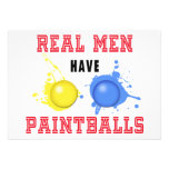 Real Men Have Paintballs Personalized Invitations