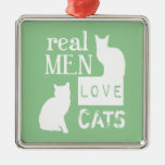 Real Men Love Cats (available in all colours) Christmas Tree Ornaments