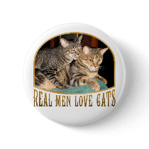 Real Men Love Cats Pin