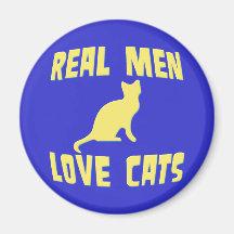 Real Men Love Cats Fridge Magnet