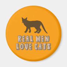 Real Men Love Cats Fridge Magnets