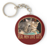 Real Men Love Cats Keychain