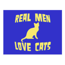 Real Men Love Cats Postcard
