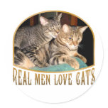 Real Men Love Cats stickers