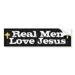 Real Men LoveJesus Christian Bumper Sticker bumper stickers