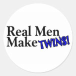Real Men Make Twins (B) Round Sticker