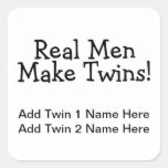 Real Men Make Twins (Black) Stickers