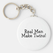 Real Men Make Twins (Blk) Key Chains