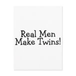Real Men Make Twins (Blk) postcards