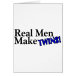 Real Men Make Twins Blue Cards