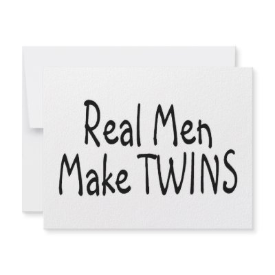 Real Men Make Twins Invitation by CelebrationZazzle