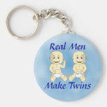 Real Men Make Twins Keychain