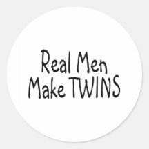 Real Men Make Twins Stickers