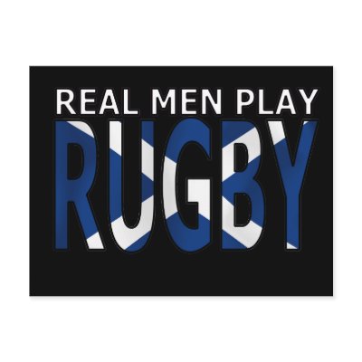 Real Men play Rugby Scotland Post Card