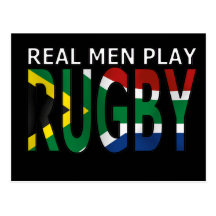 Real Men play Rugby South Africa Post Cards