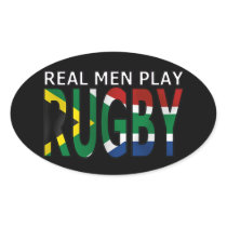 Real Men play Rugby South Africa Stickers