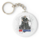 Real Men Ride American keychains
