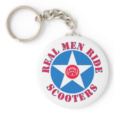 Real Men Ride Scooters Key Chain by artguy08