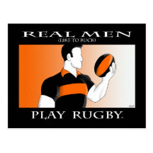 Real Men: Rugby Post Card