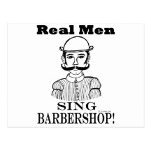 Real Men Sing Barbershop! Postcard