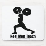 Real Men Teach - Barbell Mouse Pads