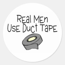Real Men Use Duct Tape Sticker