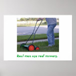 Real Men Use Reel Mowers poster posters