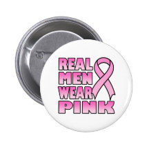 real men wear pink Button