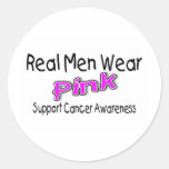 Real Men Wear Pink Cancer Awareness Stickers