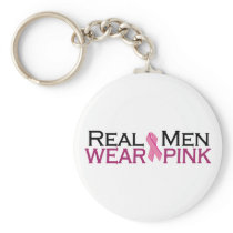 Real Men Wear Pink Keychain