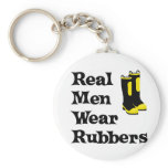 Real Men Wear Rubbers keychains