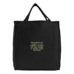 Real problems embroidered bags