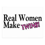 Real Women Make Twins Pink Postcards