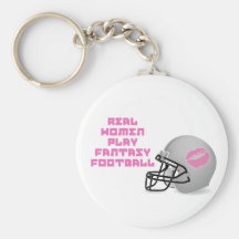 Real Women Play Fantasy Football Key Chain