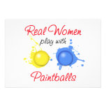 Real Women Play with Paintballs Personalised Announcements