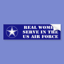 Real Women Serve In The Air Force bumper stickers