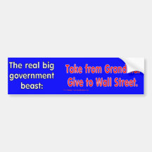 RealBeastGrandmaWallSt Bumper Stickers