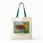REALISM PAINTING: DUCK IN WATER: SHOPPING BAG