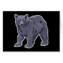 realistic black bear design cards