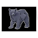 realistic black bear design cards