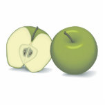 realistic green apple photo cutout