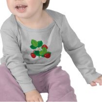 realistic juicy strawberries t-shirts