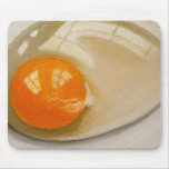 Realistic Painting of Raw Egg: Art Mousepads
