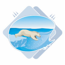 realistic polar bear fishing photo cut outs